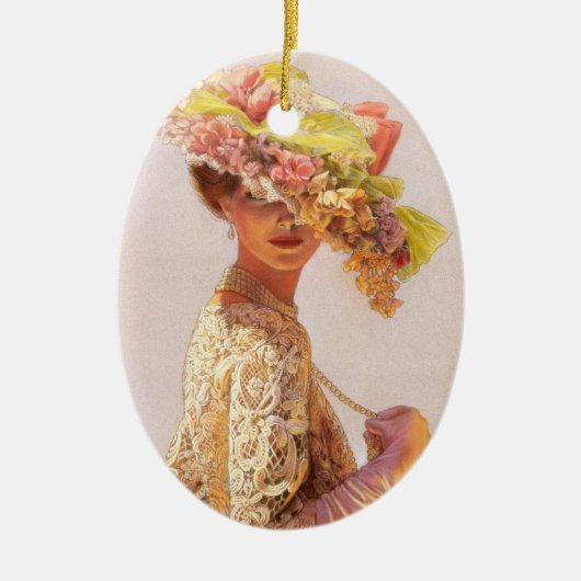 ビクトリア女性オーナメント セラミックオーナメント (正面)