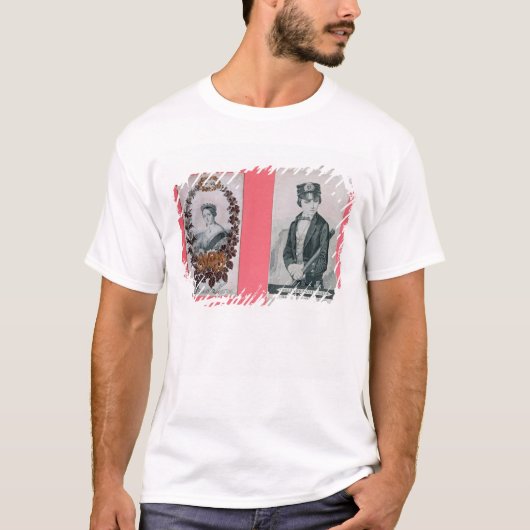 ビクトリア女王およびアルバート王子しおり Tシャツ (正面)