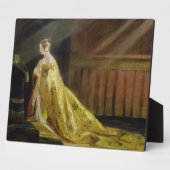 ビクトリア女王が彼女の戴冠服, 1838 (油o フォトプラーク (側面)