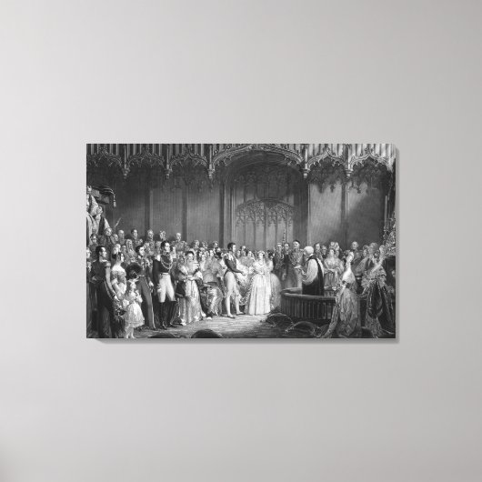 ビクトリア女王とアルバート王子の結婚 キャンバスプリント (正面)