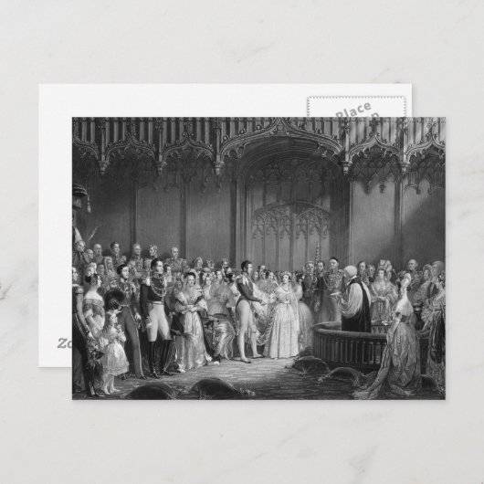 ビクトリア女王とアルバート王子の結婚 ポストカード (正面/裏面)