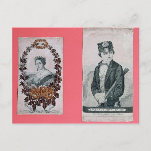 ビクトリア女王とプリンスアルバートのブックマーク ポストカード (正面)
