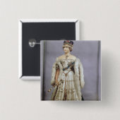 ビクトリア女王の人形 缶バッジ (正面&裏面)