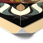 ビクトリア女王の戴冠式ポートレート（フレームエッジ付き） ポスター (角)