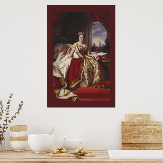 ビクトリア女王の戴冠式ポートレート ポスター (キッチン)