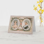 ビクトリア女王の金記念祭ポスター カード (黄色い花)