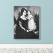 ビクトリア女王は母親との乳児として キャンバスプリント (インサイチュ (ウッドフロア))