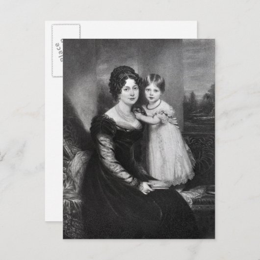 ビクトリア女王は母親との乳児として ポストカード (正面/裏面)