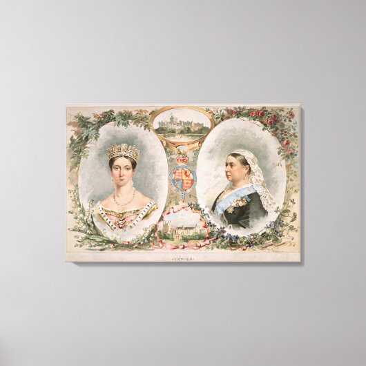 ビクトリア女王ゴールデンジュビリーのポスター キャンバスプリント (正面)