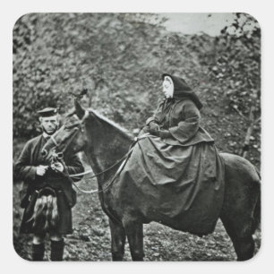 ビクトリア女王バルモラルで騎馬， 1863 スクエアシール