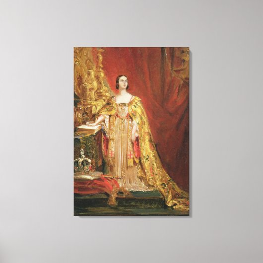 ビクトリア女王(1819年~1901年)戴冠式 キャンバスプリント (正面)