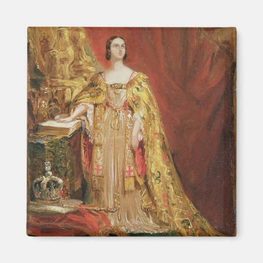 ビクトリア女王(1819年~1901年)戴冠式 マグネット (正面)