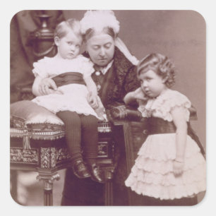 ビクトリア女王(1819-1901)とその孫たち。 スクエアシール