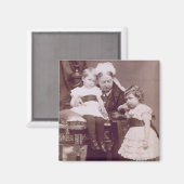 ビクトリア女王(1819-1901)とその孫たち。 マグネット (正面/裏面)