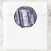 ビクトリア州上空のレインボー滝 – ジンバブエ，アフリカ ラウンドシール (バッグ)