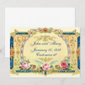 ビクトリア式ウェディング 婚約記念日 案内状 (正面/裏面)