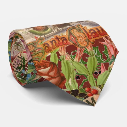 ビクトリア時代のそりについたヴィンテージのクリスマスのサンタクロース ネクタイ (ロール)