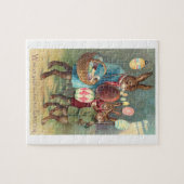 ビクトリア時代のイースターの願い - ウサギたち ジグソーパズル (横)