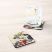 ビクトリア時代のイースターバニー、卵と花 コースター (右側)