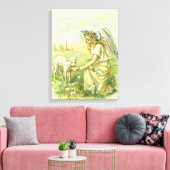ビクトリア時代のイースター天使と子羊 キャンバスプリント (インサイチュ (リビング))