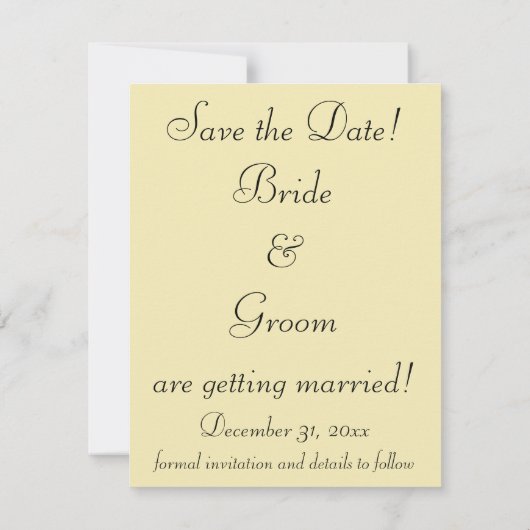 ビクトリア時代のウェディング, ヴィクトリアン花嫁, 結婚式のお知らせを保存 招待状 (裏面)