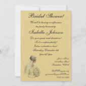 ビクトリア時代のクラシックなウェディング ブライダルシャワー パーティー 招待状 (裏面)