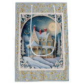 ビクトリア時代のクラシックなクリスマス ミディアムペーパーバッグ (裏面)