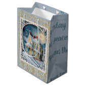 ビクトリア時代のクラシックなクリスマス ミディアムペーパーバッグ (裏面アングル)