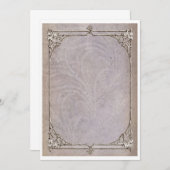 ビクトリア時代のクラシックな枠線の招待状 招待状 (正面/裏面)