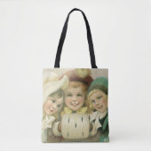 ビクトリア時代のクリスマスの姉妹たち、ヴィンテージの子供たち トートバッグ (正面)
