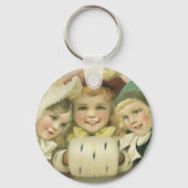 ビクトリア時代のクリスマスの姉妹たち、ヴィンテージの子供 キーホルダー (裏面)