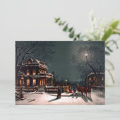 ビクトリア時代のクリスマスイブパーティー 大邸宅 スノースレージ 招待状 (スタンド正面)