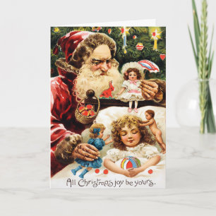 ビクトリア時代のクリスマスカード(アンティーク) シーズンカード