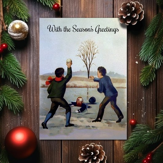 ビクトリア時代のクリスマスカード 珍品 シーズンカード