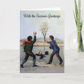 ビクトリア時代のクリスマスカード 珍品 シーズンカード (正面)