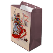 ビクトリア時代のクリスマスショッピング ミディアムペーパーバッグ (裏面アングル)