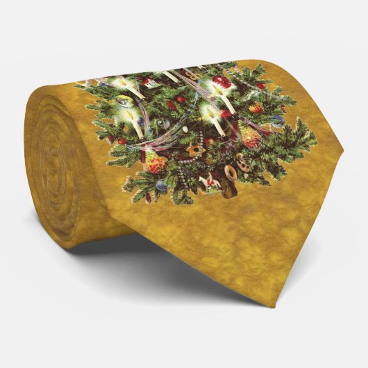 ビクトリア時代のクリスマスツリー ネクタイ (ロール)