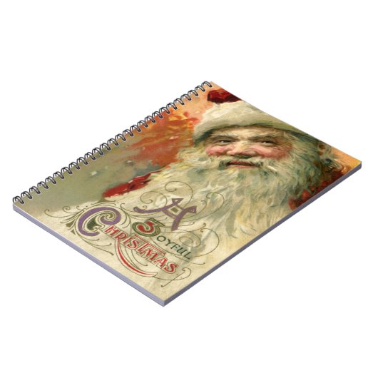ビクトリア時代のクリスマス、サンタクロースの肖像 ノートブック (左側)