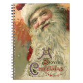 ビクトリア時代のクリスマス、サンタクロースの肖像 ノートブック (正面)