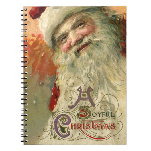 ビクトリア時代のクリスマス、サンタクロースの肖像 ノートブック (正面)