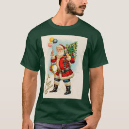 ビクトリア時代のクリスマス サンタクロース 風船 Tシャツ