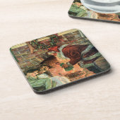 ビクトリア時代のクリスマス、ビクトリア時代のサンタクロースの子供たち コースター (左側)