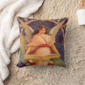 ビクトリア時代のクリスマス、天使が聖書を読む クッション (ブランケット)