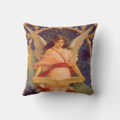 ビクトリア時代のクリスマス、天使が聖書を読む クッション (裏面)