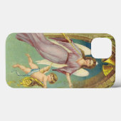 ビクトリア時代のクリスマス、天使とキューピッドのイラスト Case-Mate iPhoneケース (裏面 (横))