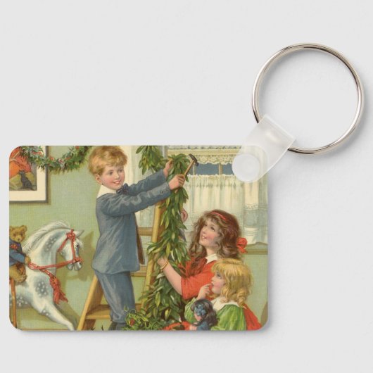 ビクトリア時代のクリスマス、子供たちが飾る キーホルダー (正面)