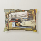 ビクトリア時代のクリスマス、子供のクリスマス靴下 アクセントクッション (裏面)