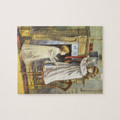 ビクトリア時代のクリスマス、子供のクリスマス靴下 ジグソーパズル (横)