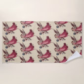 ビクトリア時代のクリスマス、守護天使 ビーチタオル (正面)