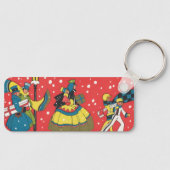 ビクトリア時代のクリスマス、家族 キーホルダー (正面)